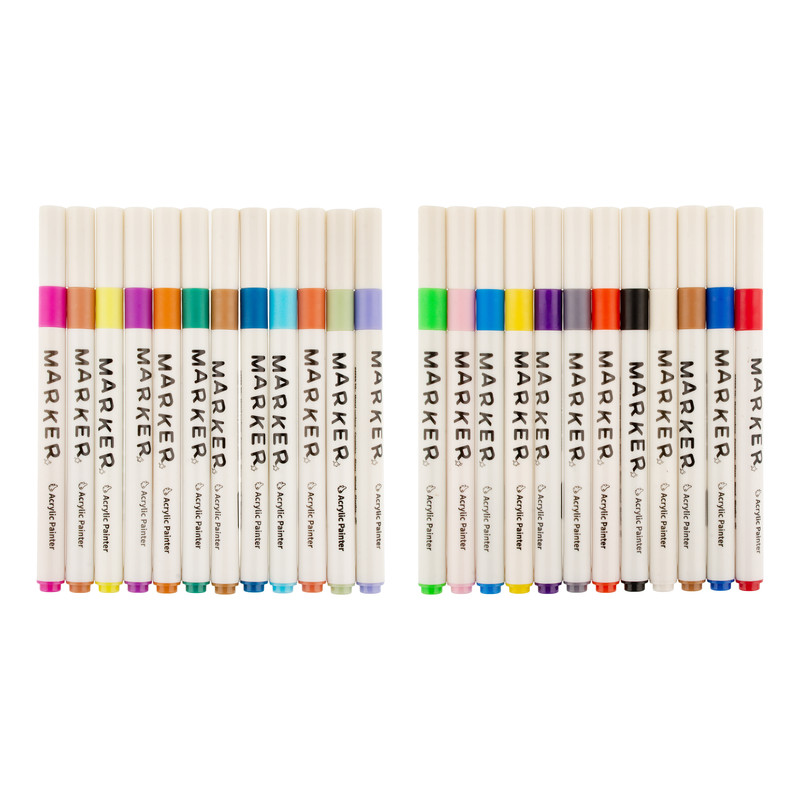 ماژیک چند منظوره مدل اکرلیک کد ZYP مجموعه 24 عددی