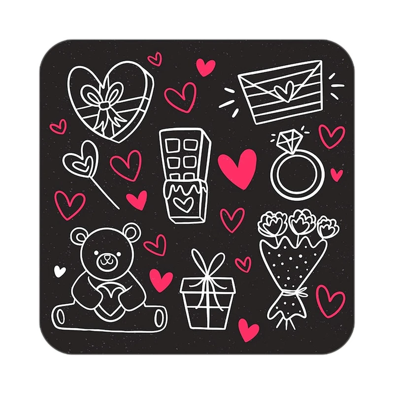 زیر لیوانی کاکتی طرح عاشقانه مدل mp38159