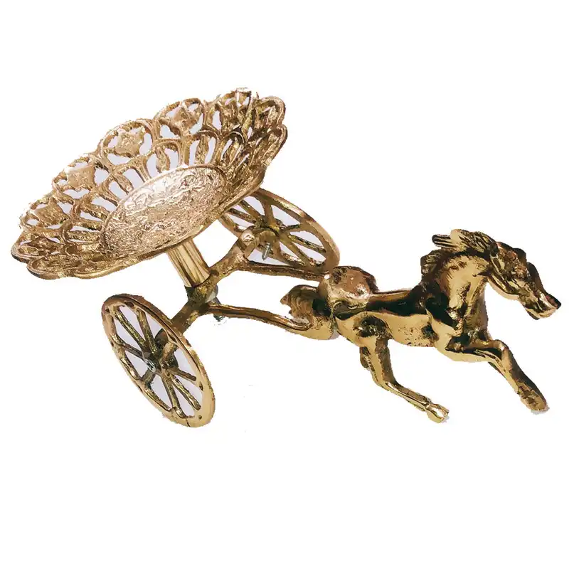 شکلات خوری برنزی مدل اسب و کالسکه