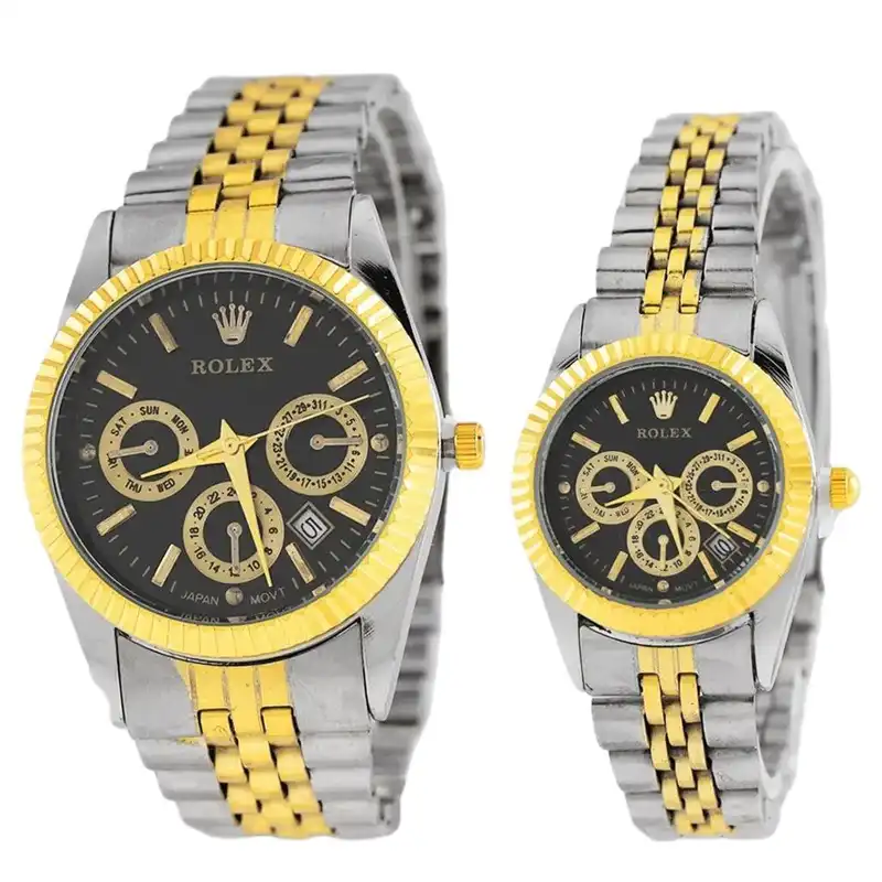 ست ساعت مچی عقربه ای زنانه و مردانه رولکس مدل تک موتور 011