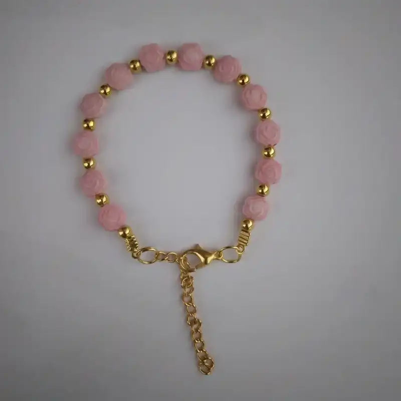 دستبند دخترانه مدل مهره ای زنجیری