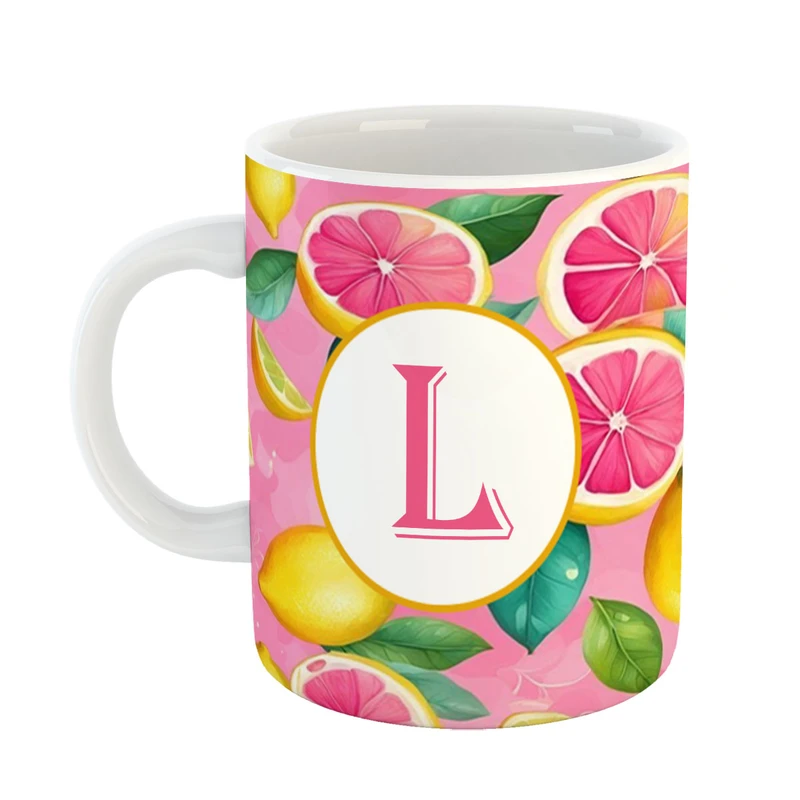 ماگ پادآفرین مدل میوه طرح حرف L کد 41