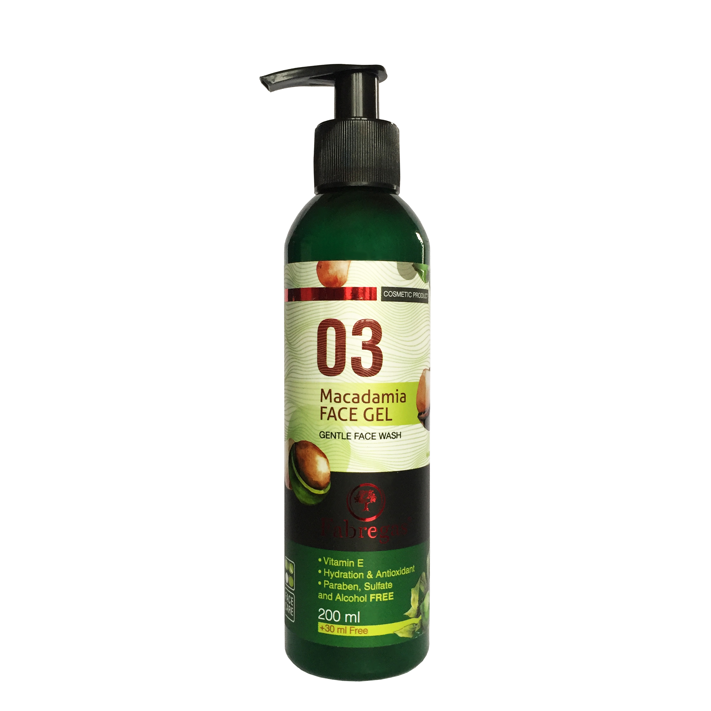 ژل شستشو صورت فابریگاس مدل Macadamia حجم 230 میلی لیتر