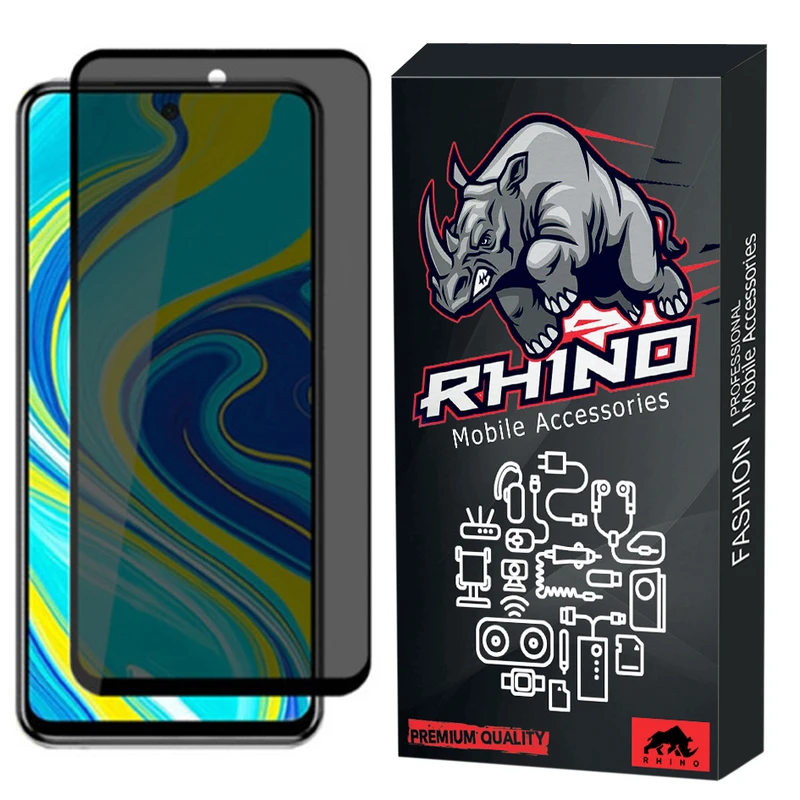 محافظ صفحه نمایش حریم شخصی راینو مدل RGP مناسب برای گوشی موبایل شیائومی Redmi Note 9 Pro
