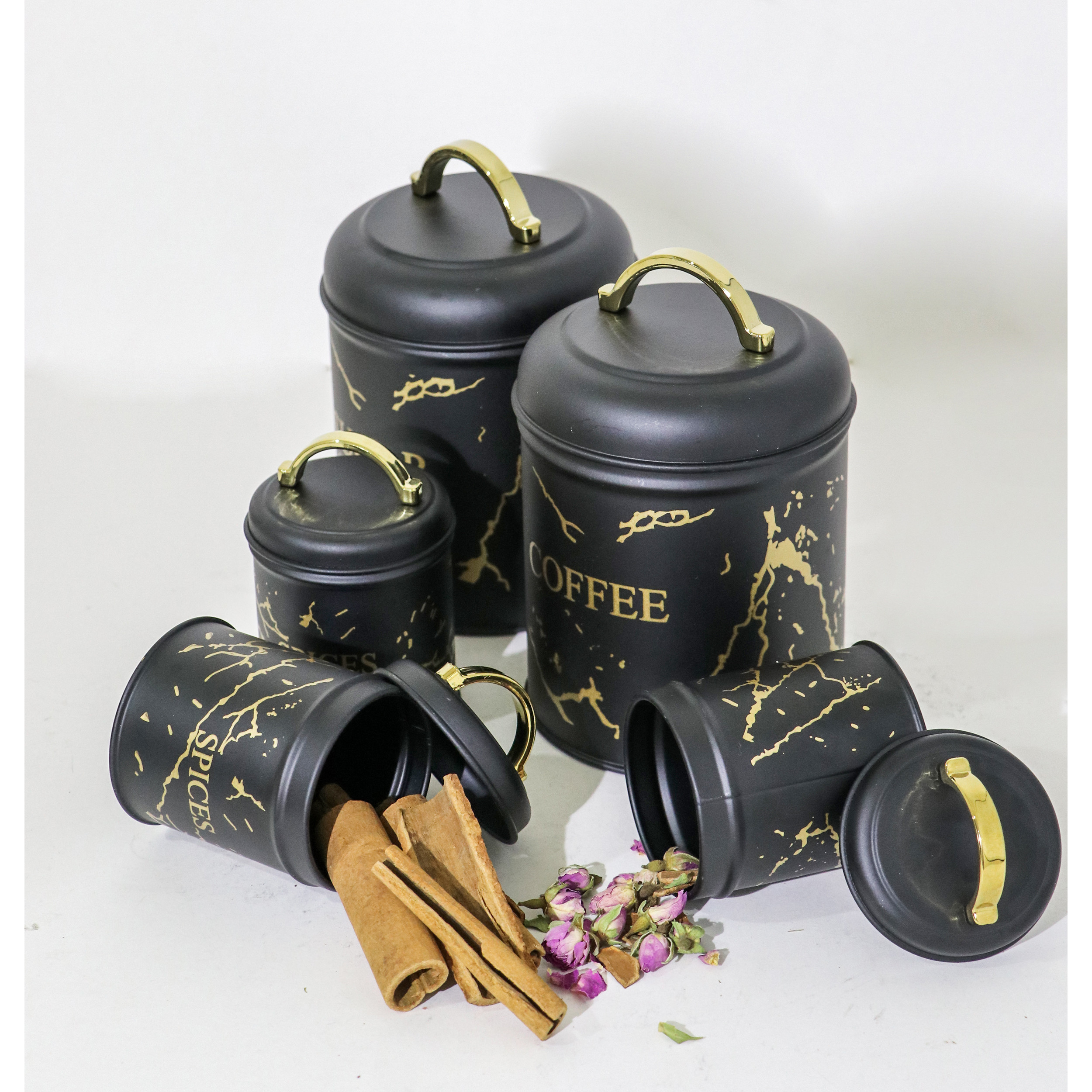 ست جا ادویه 8 پارچه بی.وی.کی مدل Marble کد 815591