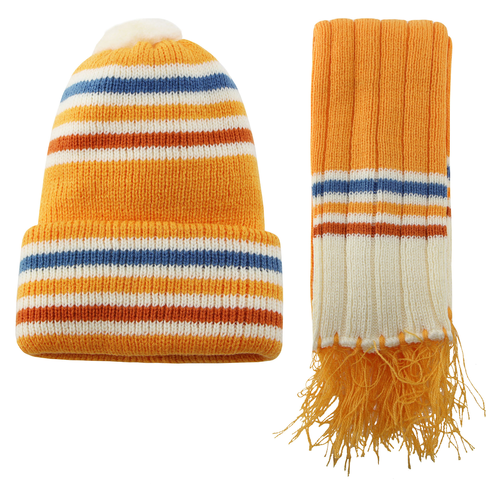 ست کلاه و شال گردن بافتنی بچگانه مدل HAT-04