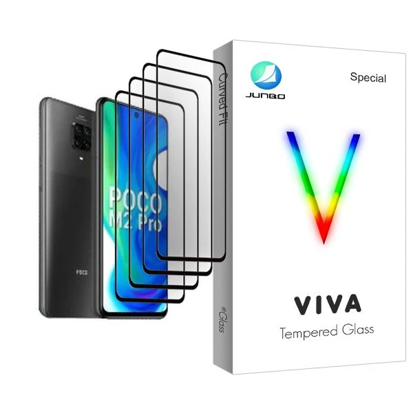 محافظ صفحه نمایش جانبو مدل Viva Glass MIX004 مناسب برای گوشی موبایل شیائومی Poco M2 Pro بسته چهار عددی