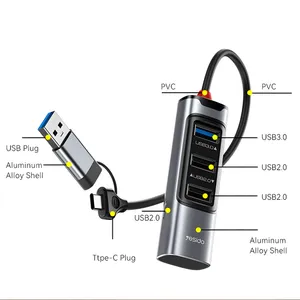هاب 6 پورت usb-c یسیدو مدل HB19