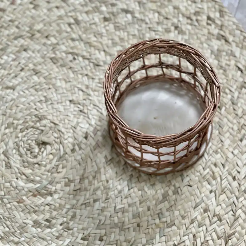 جا قاشقی حصیری مدل مروار طرح پنجرهای