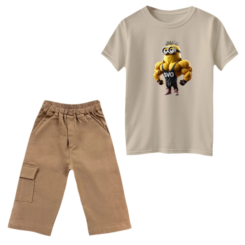 ست تی‌شرت و شلوارک پسرانه مدل مینیون کد 27