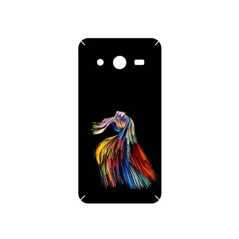برچسب پوششی ماهوت مدل Rainbow Hair Digital Art مناسب برای گوشی موبایل سامسونگ Galaxy Core 2