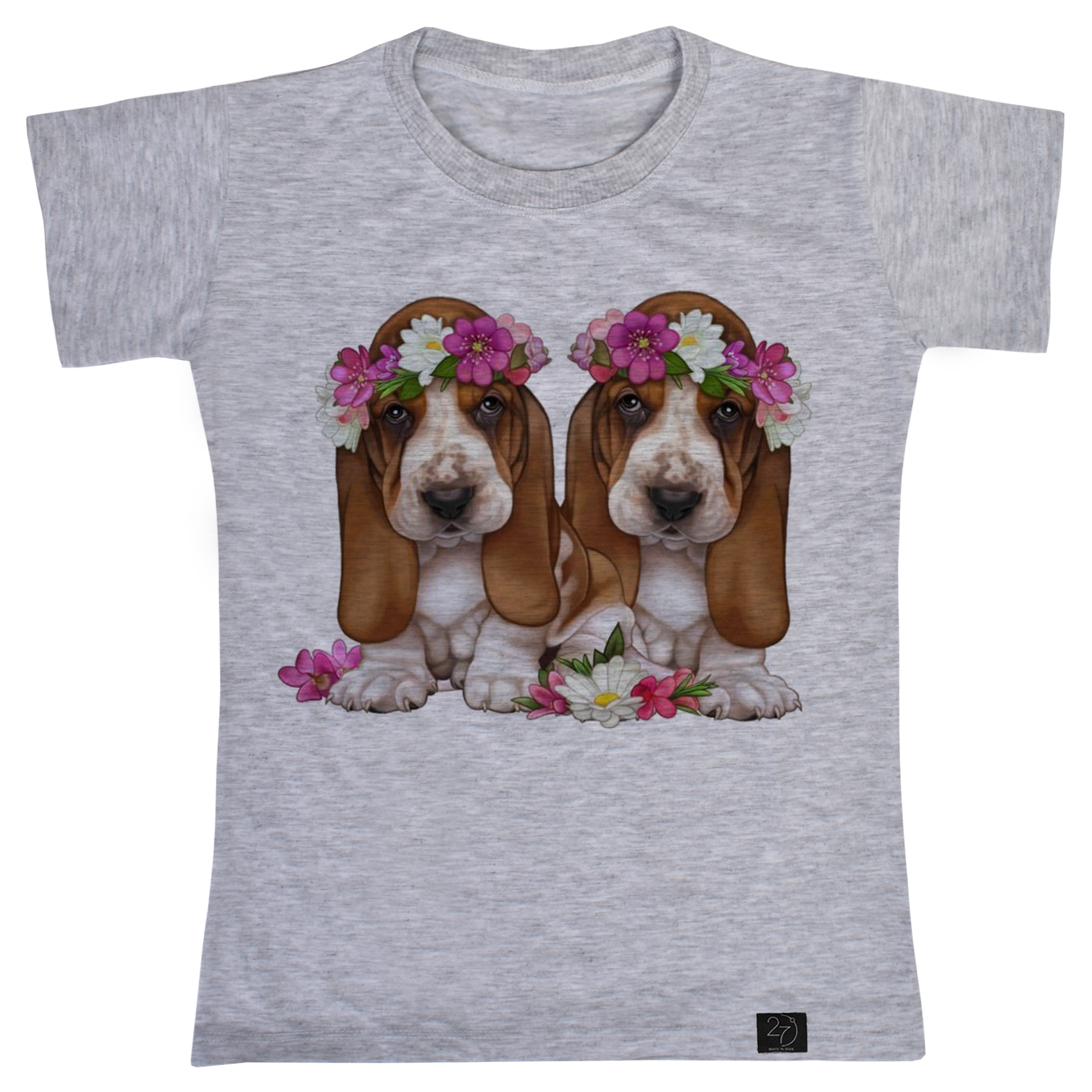 تی شرت آستین کوتاه دخترانه 27 مدل Dogs کد G04