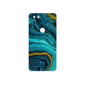 MAHOOT Turquoise marblewith golden streaks Cover Sticker for Google Pixel 2