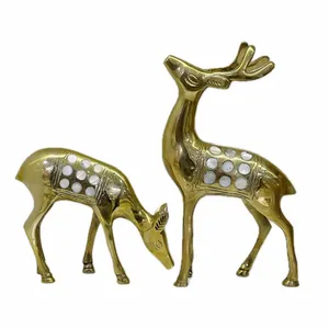 دکوری برنجی مدل گوزن کد 099 مجموعه 2 عددی