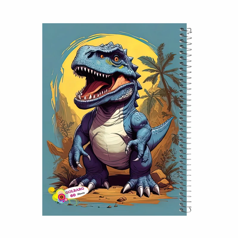 دفتر مشق 60 برگ گلبرگ مدل دایناسور کد 390