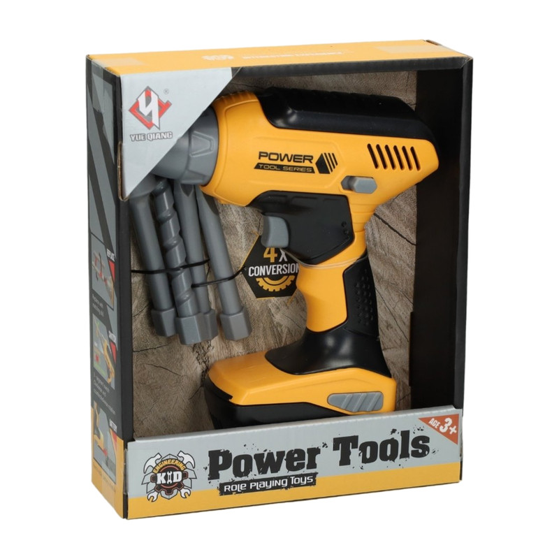 ست اسباب بازی ابزار مدل دریل طرح Power tools کد T002