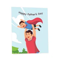 کارت پستال مدل روز پدر مبارک کد 002 مجموعه 6 عددی