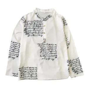 بلوز آستین بلند زنانه مدل روزنامه ای