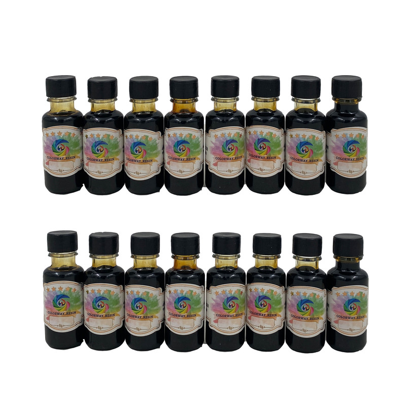 رنگ جوهری رزین اپوکسی کالروی رزین کد 1 حجم 20 میلی لیتر بسته 16 عددی