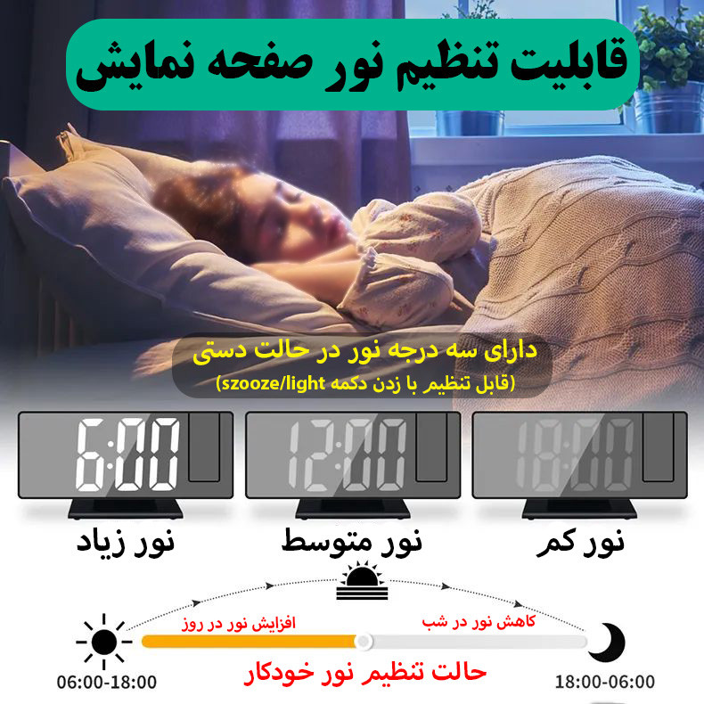 ساعت رومیزی دیجیتال پروژکتوردار مدل 3618LP