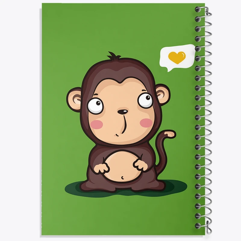 دفتر مشق 50 برگ خندالو طرح میمون کیوت کد F2477