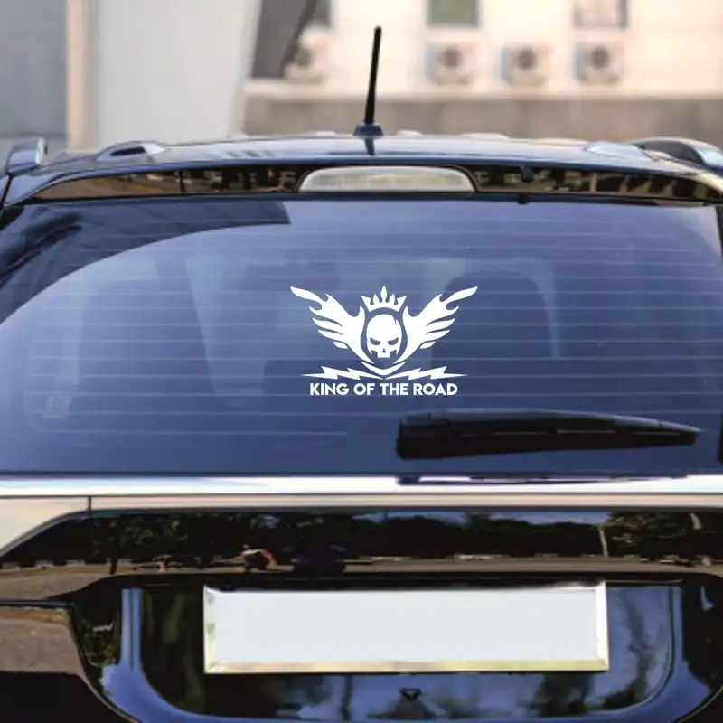 برچسب بدنه خودرو ماتریسیو طرح بال اسکلت king of the road کد M227