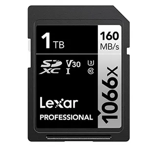 کارت حافظه SDXC لکسار مدل Professional کلاس 10 استاندارد UHS-I U3 سرعت 160MBps ظرفیت1 ترابایت 