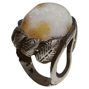 انگشتر نقره مردانه مدل جزع حکیمی یمن JHY2014