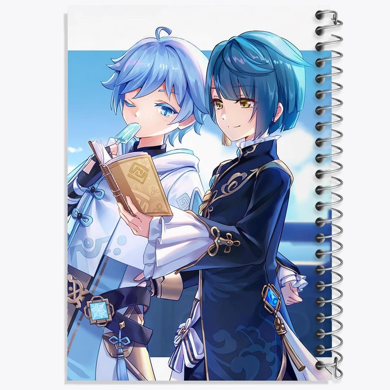 دفتر ژورنال نویسی 50 برگ خندالو مدل نقطه ای طرح بازی گنشین ایمپکت Genshin Impact کد 25674