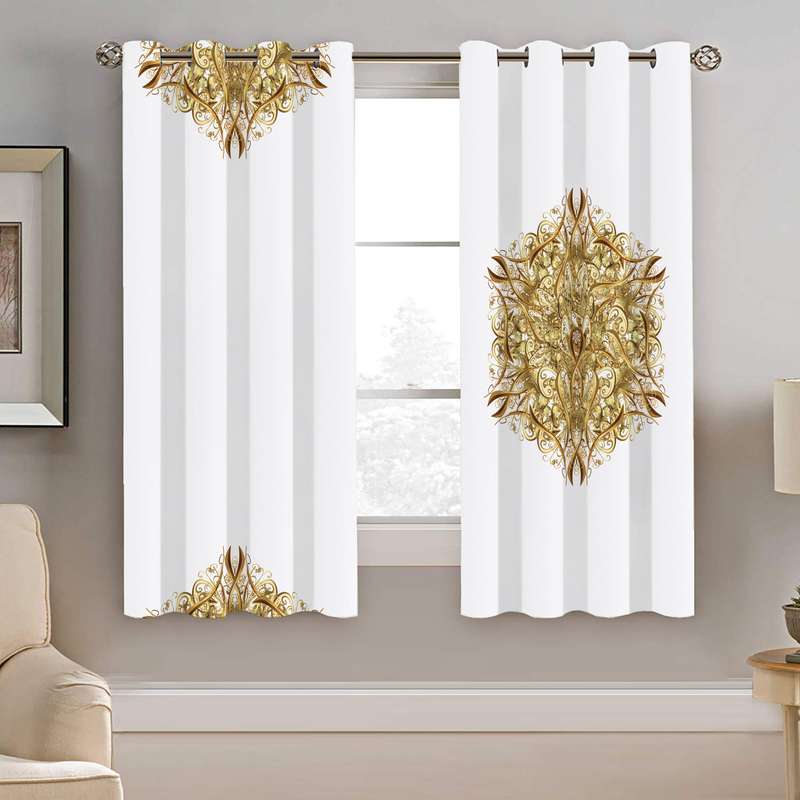 پرده نیروانا طرح سنتی مدل هازان کد 8725 سایز 140×200 سانتی متر