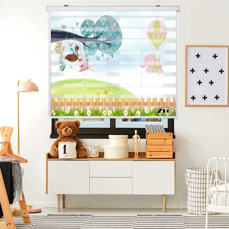 پرده زبرا زیو کد K3045 سایز 150X150 سانتی متر