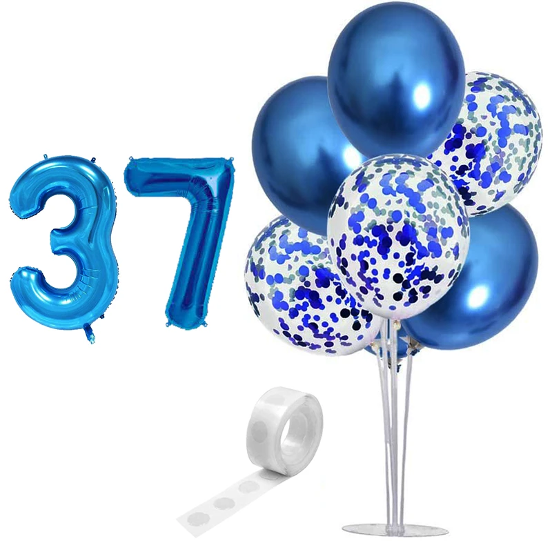  بادکنک آرایی مستر تم طرح کروم شیشه ای پولکی کد 37 بسته 11 عددی
