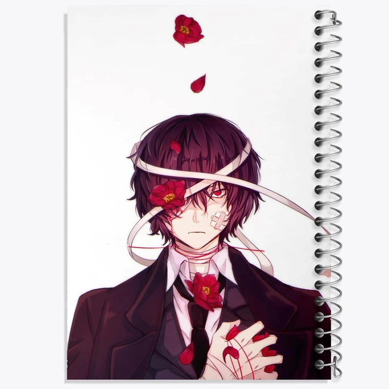 دفتر ژورنال نویسی 50 برگ خندالو مدل نقطه ای طرح دازای سان انیمه سگ های ولگرد بانگو کد 11759