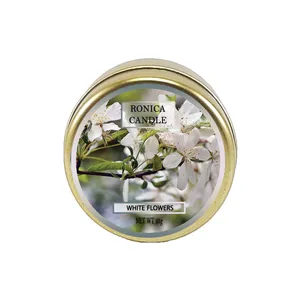    شمع دست ساز رونیکا مدل معطر گل های سفید
