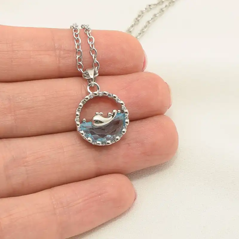 گردنبند زنانه دلنار گالری مدل وال کریستالی