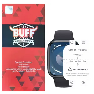 Buff Hydrogel-New-2024 tempered glass screen protector for Apple Watch 45mm series 7 / 8 / 9
