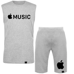 ست تاپ و شلوارک مردانه 27 مدل Apple Music کد MH67