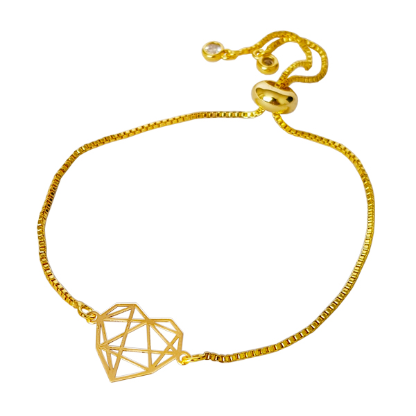 دستبند طلا 18 عیار دخترانه ویستریا گلد گالری مدل D-114