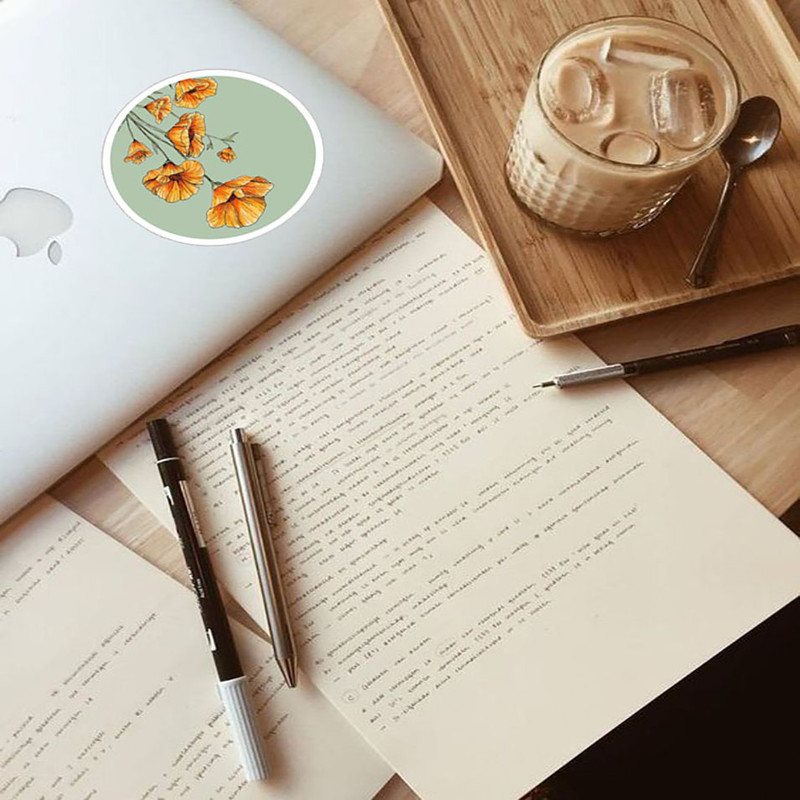 استیکر لپ تاپ طرح گل کد 009