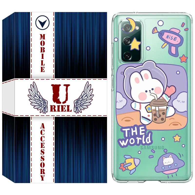 کاور یوریل مدل Clear کد 8 طرح خرگوش فضانورد مناسب برای گوشی موبایل سامسونگ Galaxy S20 FE