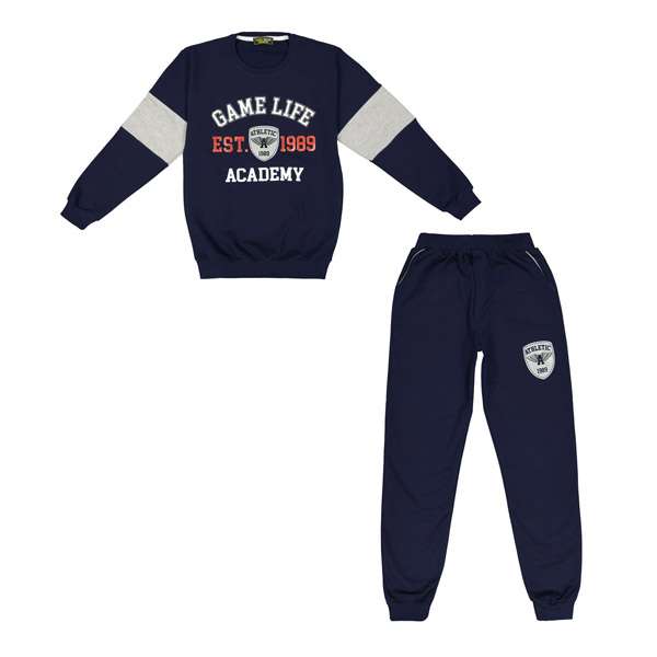 ست سویشرت و شلوار پسرانه خرس کوچولو مدل Game کد 117