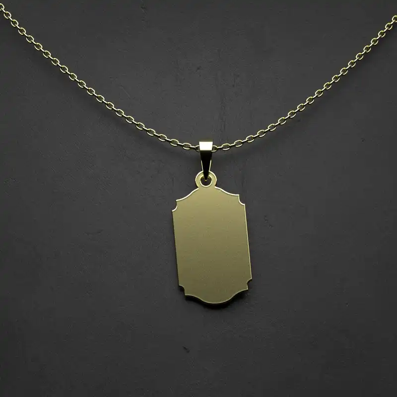 گردنبند طلا 18 عیار زنانه مدوپد مدل شکل هندسی کد P2-1-1244