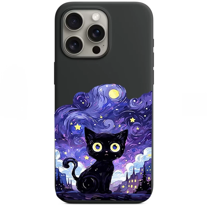 کاور طرح Purple Cat مناسب برای گوشی موبایل اپل IPhone 13 Promax