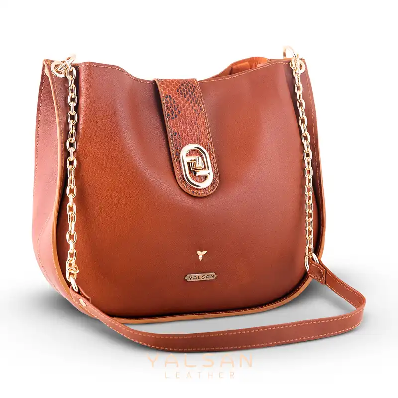 کیف دوشی زنانه چرم یلسان مدل لنا کد MRV-101-asl