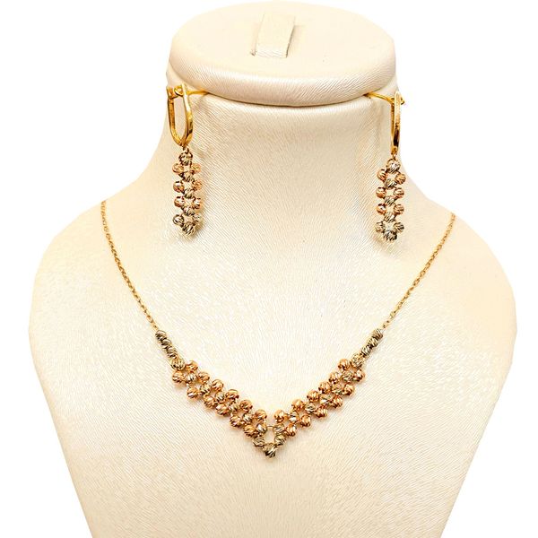 نیم ست طلا 18 عیار زنانه قلب اقیانوس مدل البرنادو