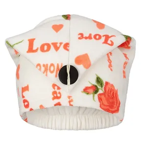 حوله کلاهی مدل هندی طرح love سایز 25x26 سانتی متر