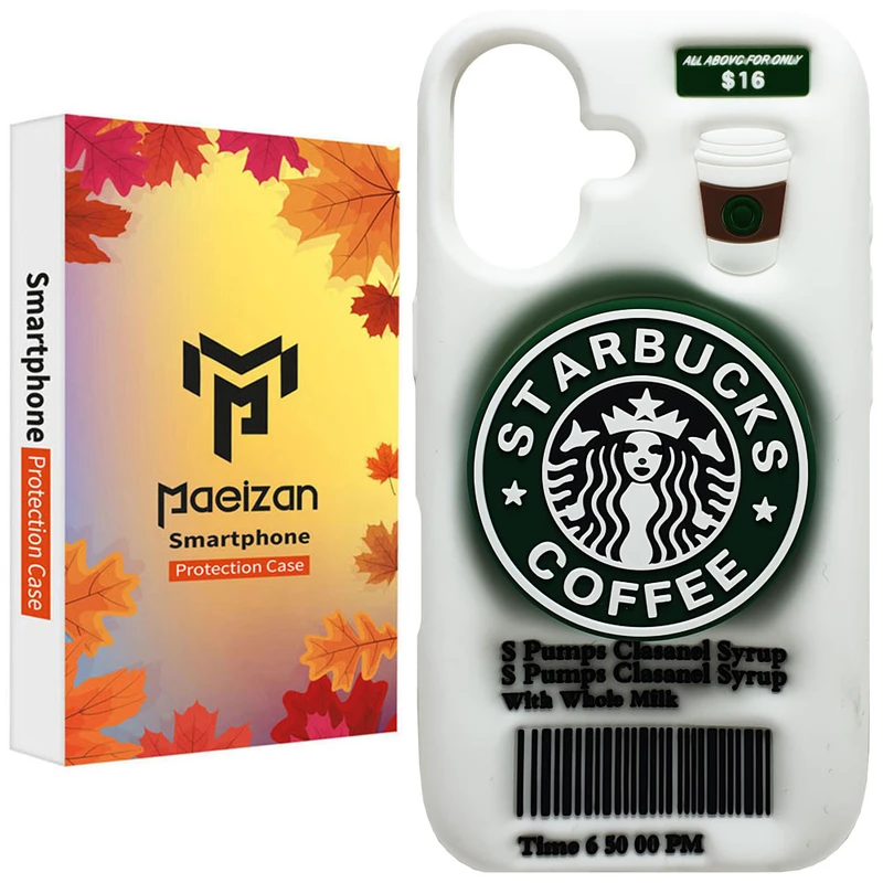 کاور پاییزان مدل استارباکس طرح لاکچری مناسب برای گوشی موبایل اپل IPhone 16