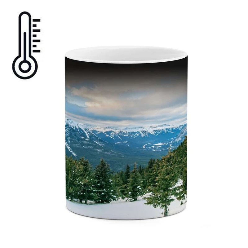 ماگ حرارتی کاکتی مدل منظره برفی کد mgh14876