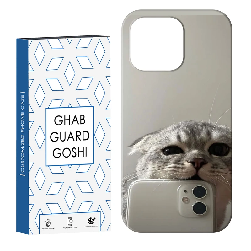 کاور قاب گارد گوشی طرح گربه سلفی کد Dimo-206 مناسب برای گوشی موبایل اپل  IPHONE 13 PRO MAX