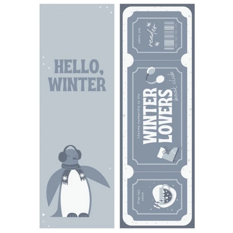 نشانگر کتاب مدل نشانگر کتاب طرح یخی کد N032 بسته دو عددی 